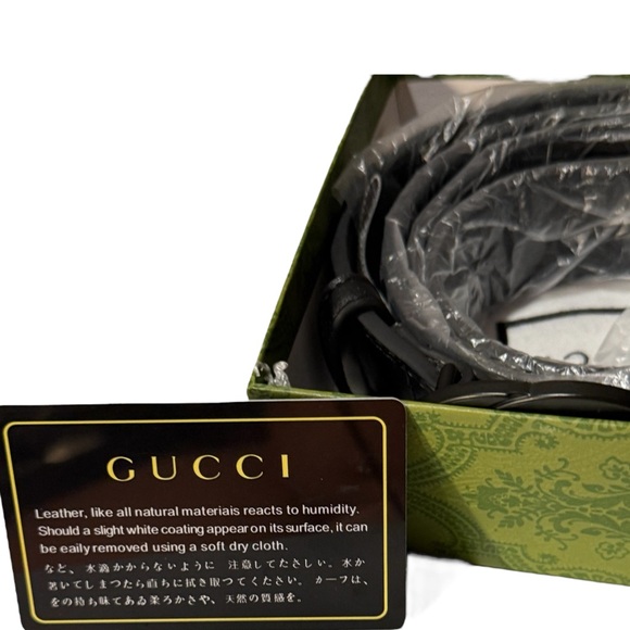 Gucci GG Supreme Web Stripe Belt Black Leather & Canvas Green Red Box & Dust Bag - Picture 2 of 11
